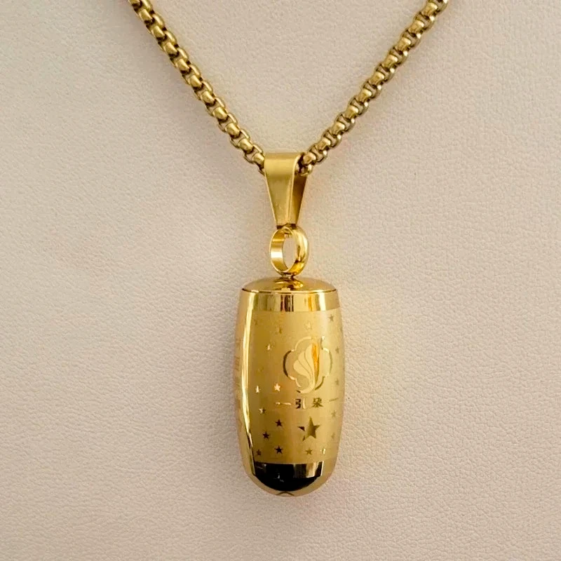 Fashion Stainless Steel Fragrance Wishing Bottle Necklace DIY Men's Big Dipper Perfume Urn Pendant Birthday Party Jewelry Gifts