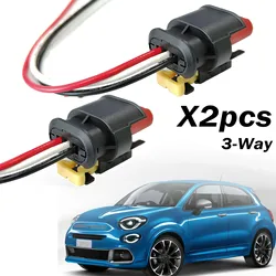 2x For Fiat Stilo Panda Grande Punto 500 Doblo 500L 500X Tipo 3Way Ignition Coil Wiring Harness Connector Plug Sealed 71752816