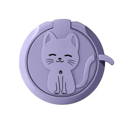 Anneau de support de téléphone portable chat mignon, Rotation à 360 °, poignée transparente, Compatible avec iphone ou étui de téléphone