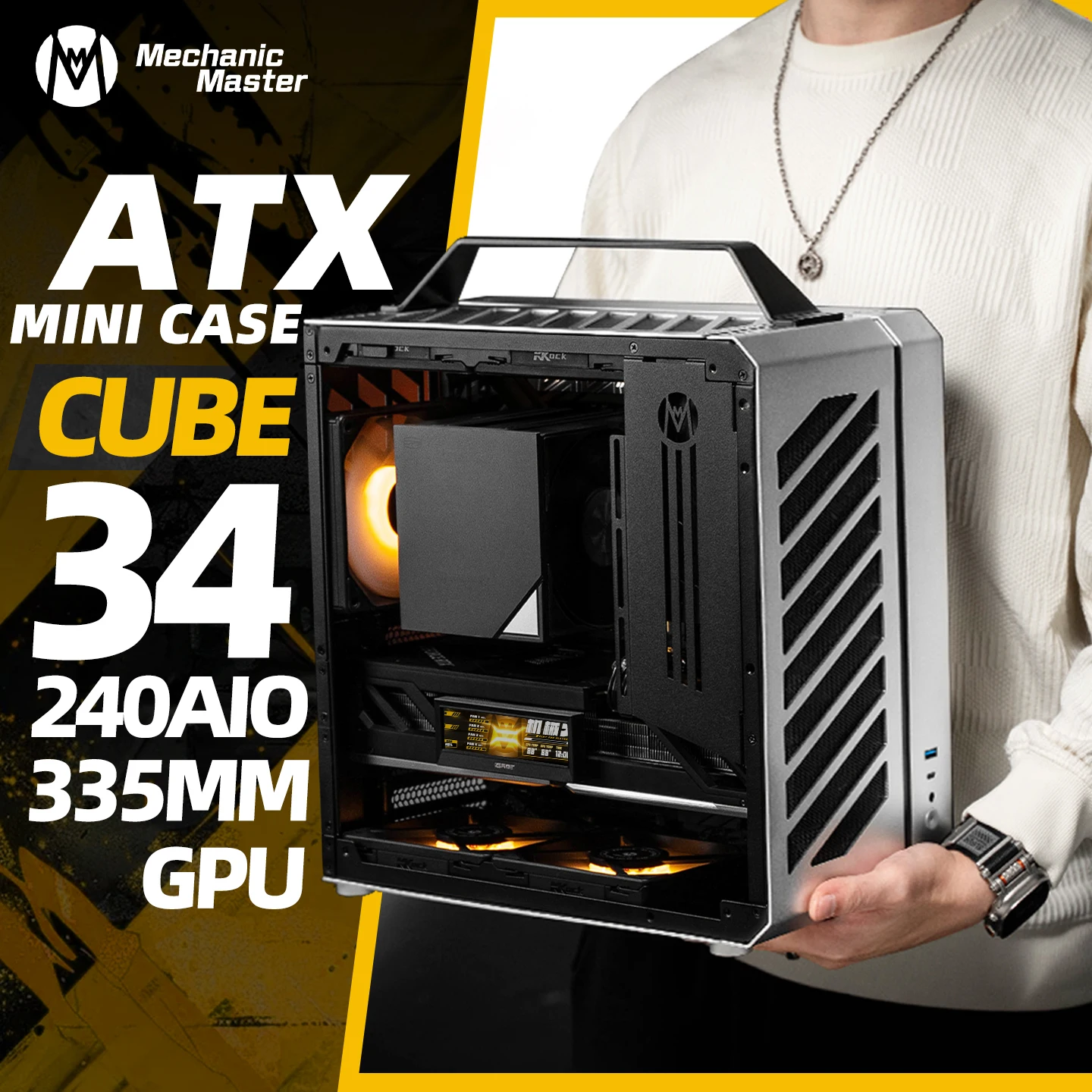 Mechanic Master Computer Case C34 Desktop Unit Box Side Transparent ...