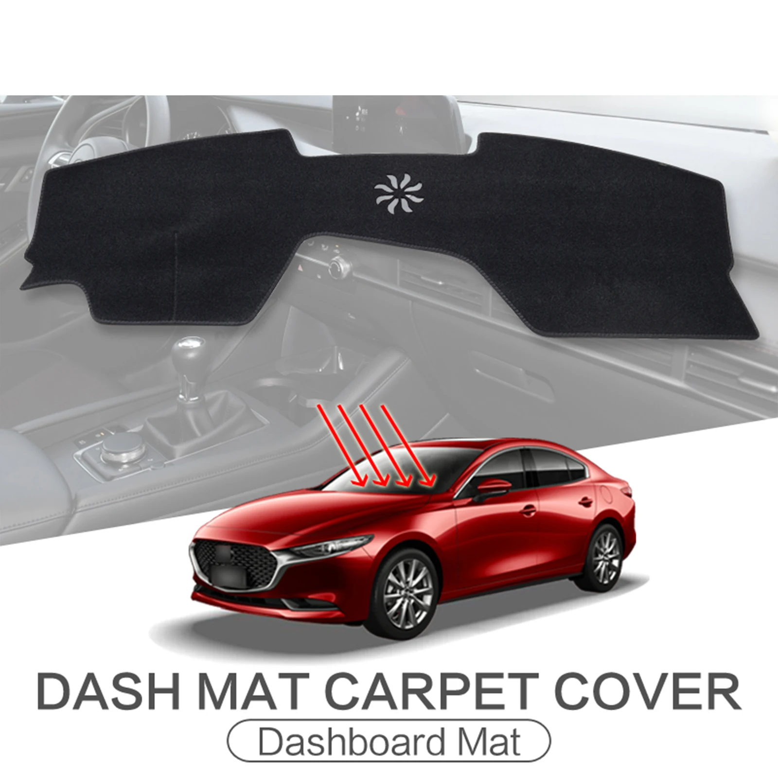 

for Mazda 3 BP 2019 2020 2021 2022 2023 Car Dashboard Mat Sunshade Protective Carpet Dash Mat Dashmat