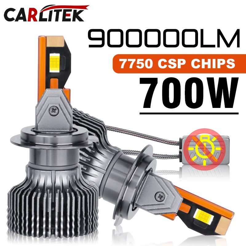 2pcs Double copper H1 H3 H7 H11 H8 H9 9012 HIR2 Led Headlights 7750 CSP Fog Lights Led Car Headlight Bulbs 6000k Canbus Free