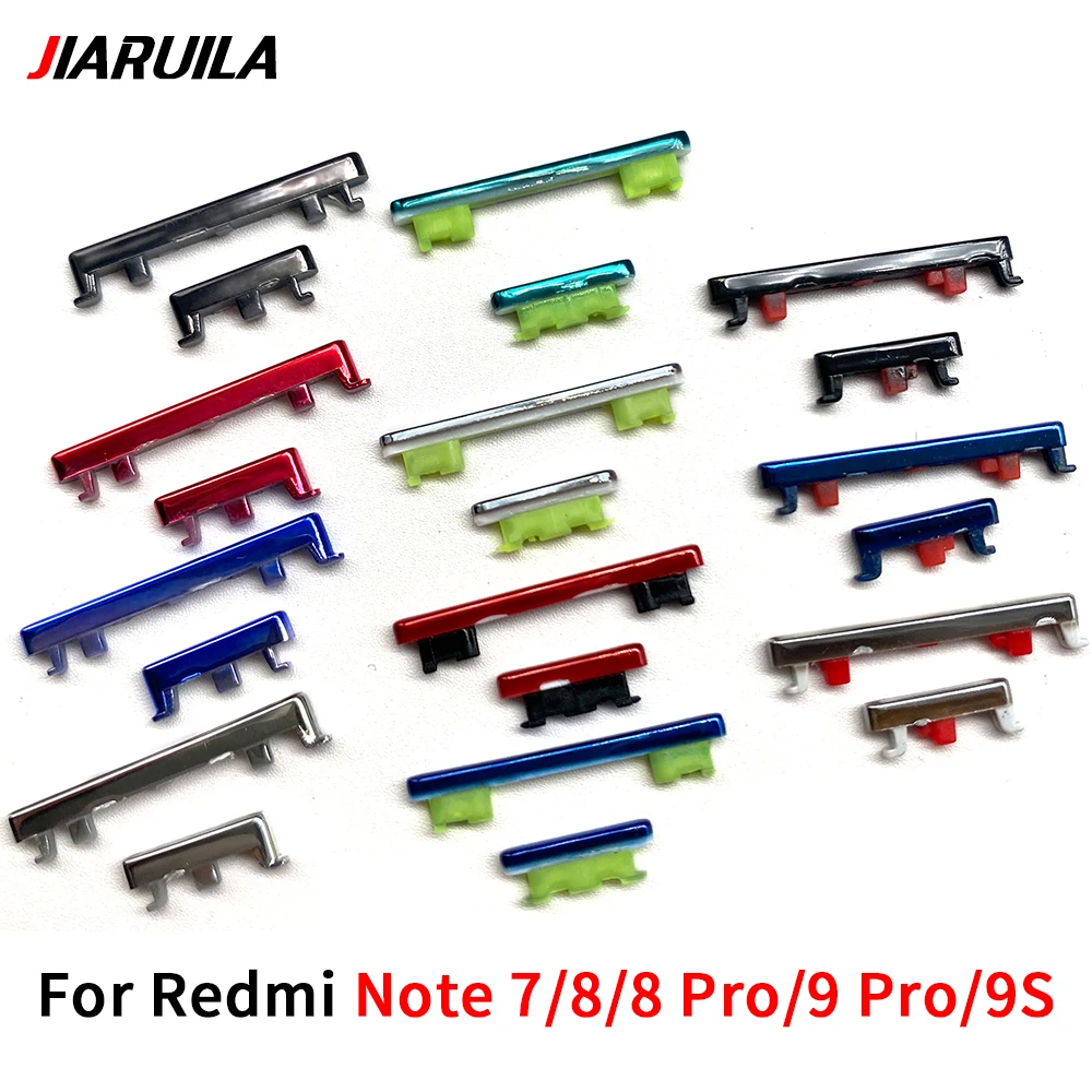 

SIde Volume Button + Power ON / OFF Buttton Key Set Replacement Part For Xiaomi Redmi Note 7 8 9 Pro 9S