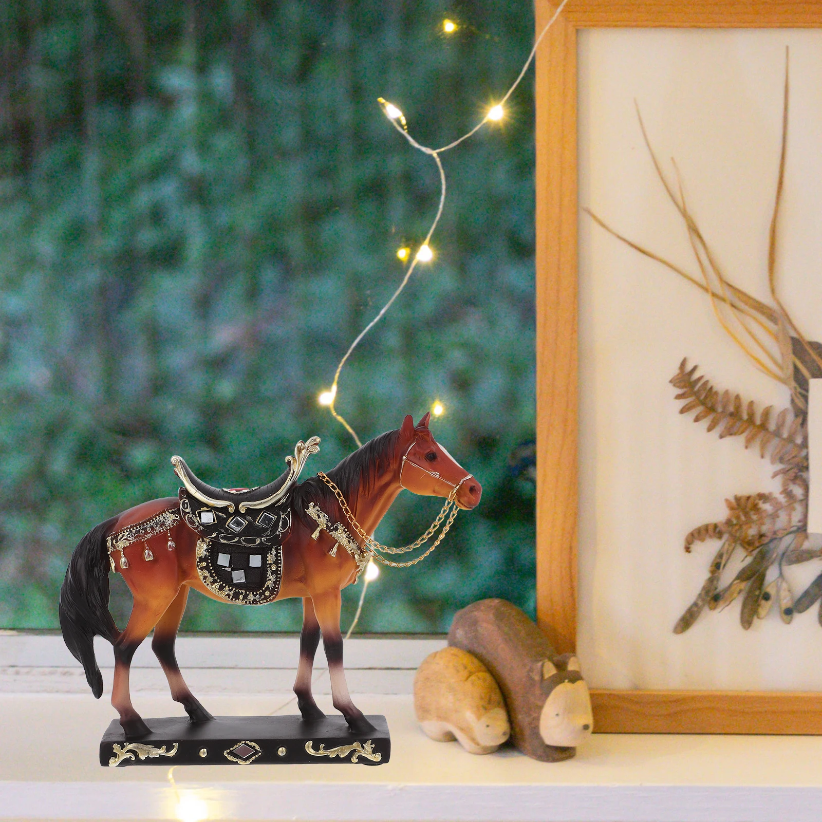 

Horse Figurine Decor Statue for Living Room Entryway Cabinet St Unique Horse Design