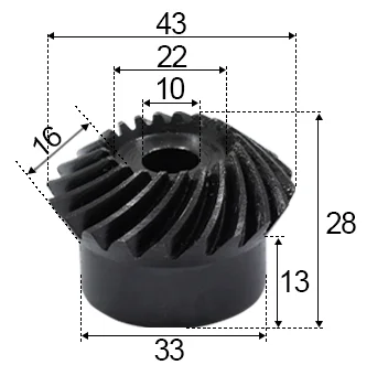 2Pieces/Lot 2M-20T/20T Precision Spiral Bevel Gear Helical Gear-Diameter:43mm  Hole d:10mm