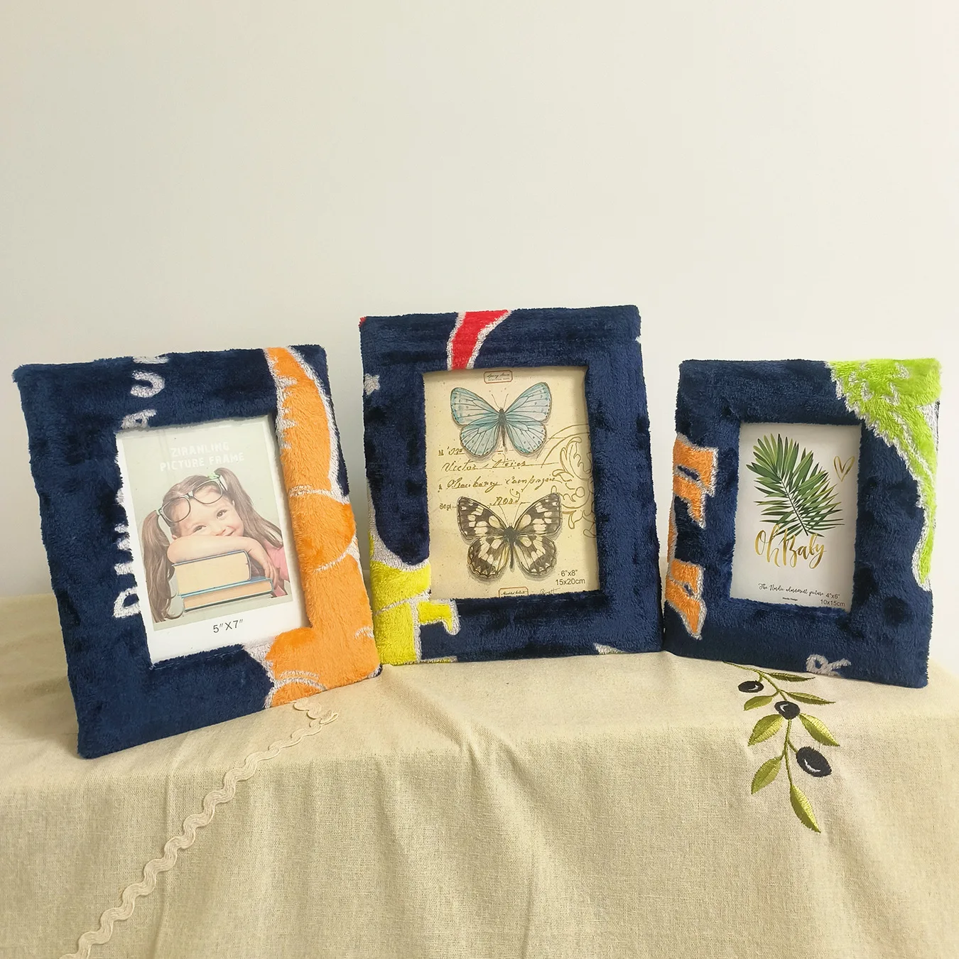 Blue Plush Picture Frame 6 