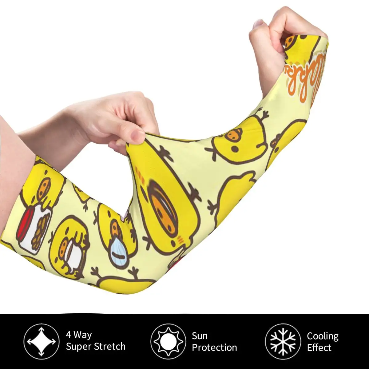Süße Kiiroitori Muster Rilakkuma Outdoor Arm Ärmel Sonne UV Schutz Abdeckung Sommer Eis Seide Radfahren Tattoo Ärmel