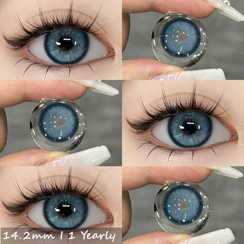 EYESHARE New Colored Contacts Lenses for Eyes Blue Contact Lenses Brown Eyes Contact Lenses Yearly Gray EyeContact Lens 14.2mm