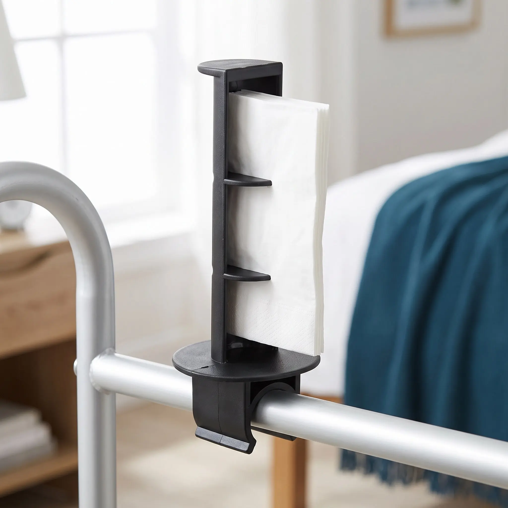 Toilet Chair Tissue Holder Universal Fit Bedside Commode Easy Install Toilet Paper Stand Elderly Bathroom Dispenser