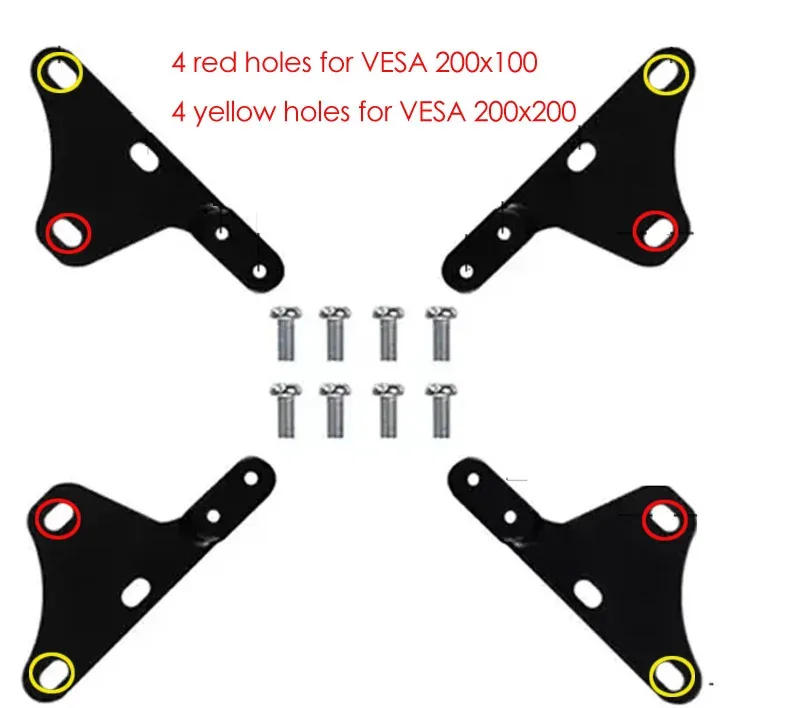 (1 set ) AD100 tv mount lcd bracket holder adaptor extension bar parts VESA100X100 to VESA 200X200 image 5
