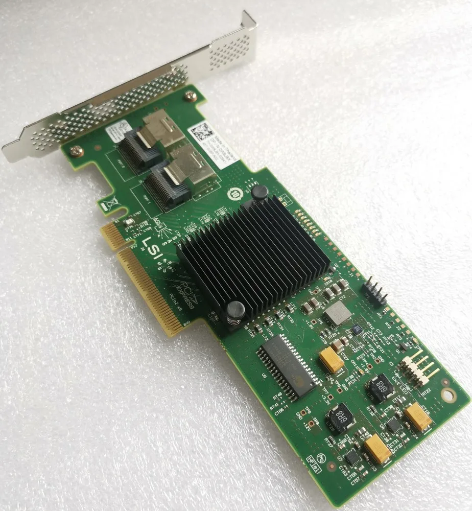 Placa controladora LSI SAS 9210-8i 8 portas 6 Gb/s PCIe HBA RAID SATA = 9211-8I 9220-8I
