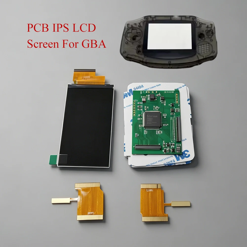 V5.4ゲーミングIPS液晶画面 GBA用 高輝度液晶 GBAシェル用 溶接不要 オリジナルサイズ画面 ウォームライトスクリーン