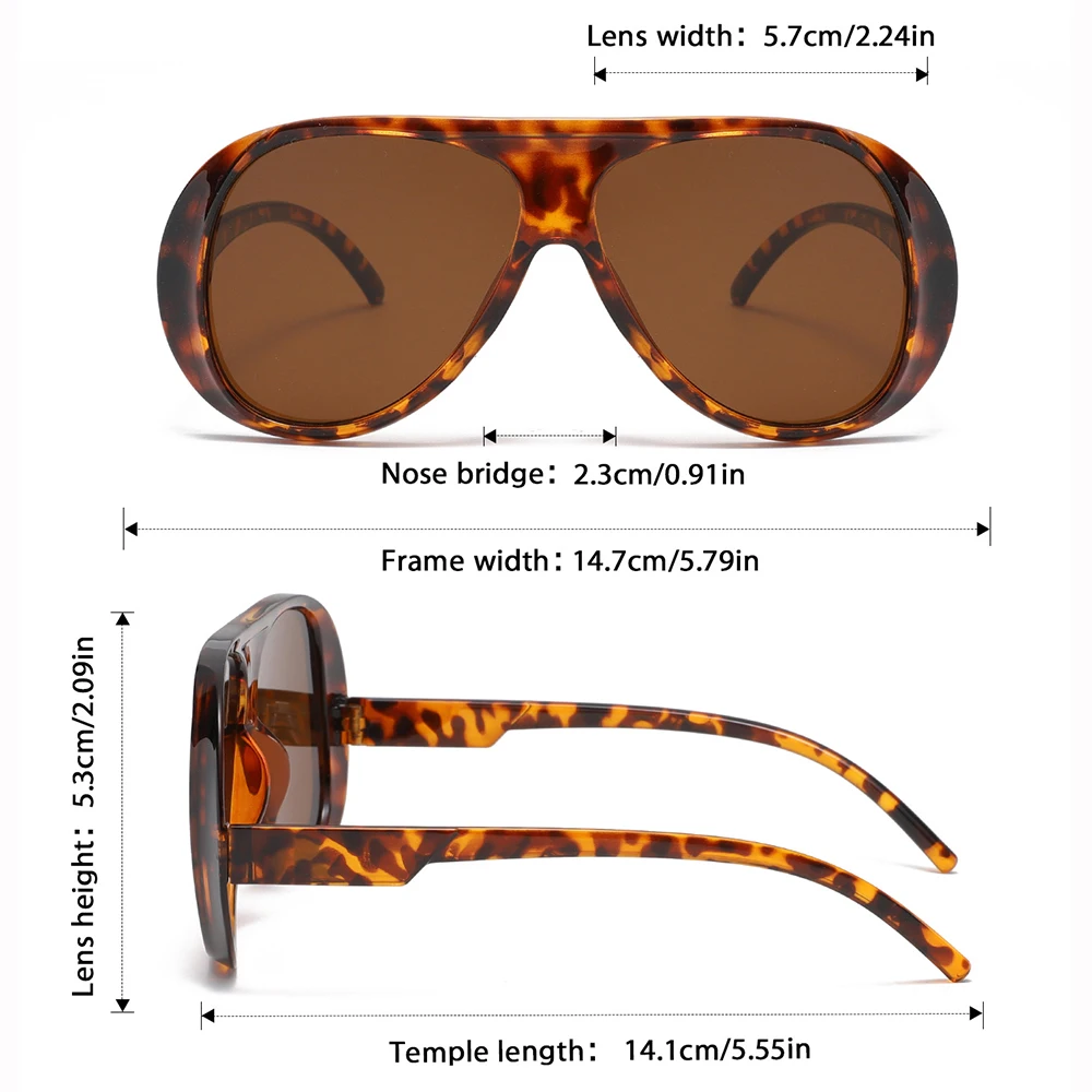 2026 Oversized Aviator Sunglasses for Women Men UV400 Sun Glasses Shades for Driving Unisex Pilot Eyewear Flat Blue Light Block