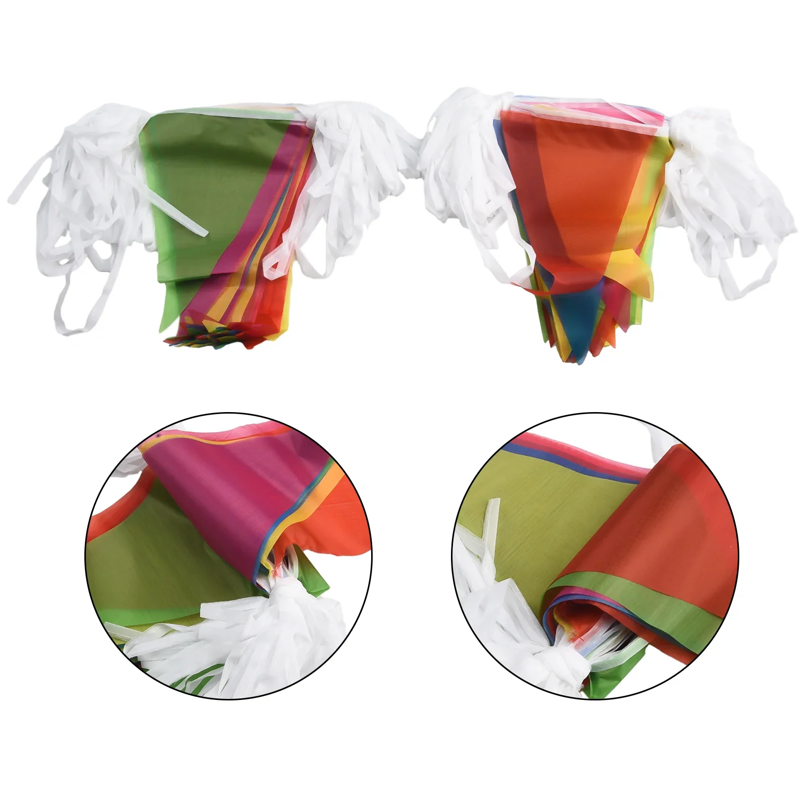 High Quality Practical To Use Brand New Triangle Flags Bunting 100 Flags 50 Meters Banner Pennant Easily Cleaned