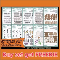 2024 Halloween Ghost Faces Bear Hugs Clear Stamps Metal Cutting Dies Stencil DIY Scrapbook Handcraft Card Template Decoration