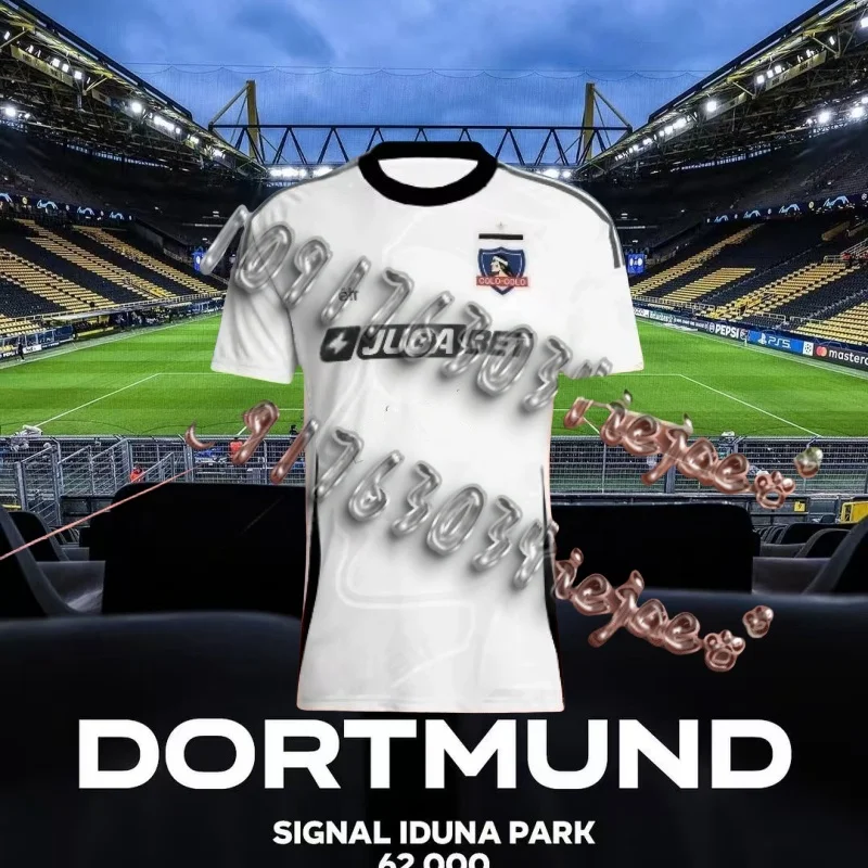 

2025 Men's Colo Colo Home&Away Football Shirt, Youth and Children's Sports Super Large Training Football Jacket, Transparent