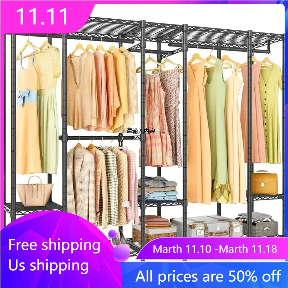 Cabinet, super portable closet rack, bedroom independent wardrobe, heavy-duty multifunctional metal hanger, wardrobe