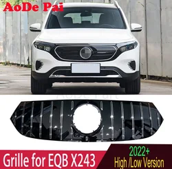 EQB GTR Style Front Bumper Mesh Hood Grille Gird for Mercedes EQB AMG  X243 EQB260 EQB350 EQB53 SUV 2022+