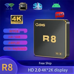 Q96 r8 tv box android 10 all winner h313 quad core 5g dual wifi uhd 4k media player h. 265 2gb 16gb heimkino iptv