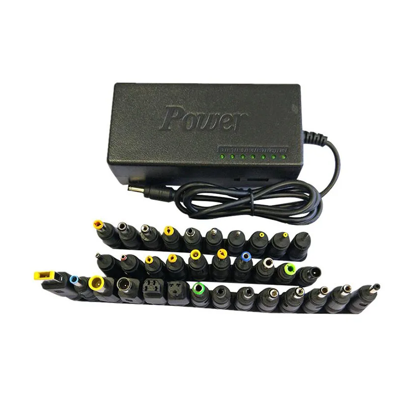 Portable 34Pcs DC Jack Plug Universal Power Supply Adapter 96W 12V To 24V Adjustable Charger Laptop Adapters C4