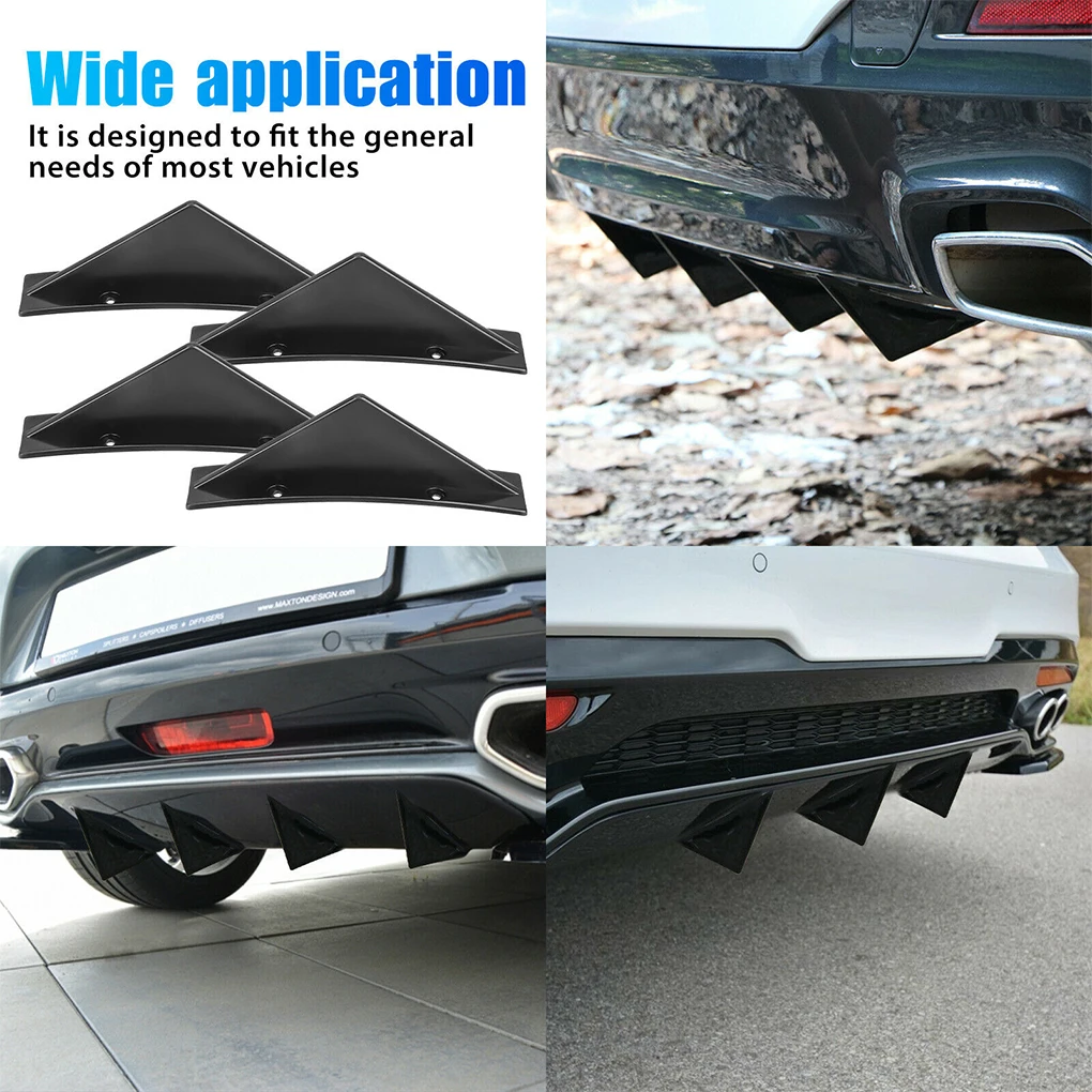 Car Rear Bumper Diffuser Lip Wing Spoiler Anti-collision Decoration Chassis Part Universal Modification Maintenance