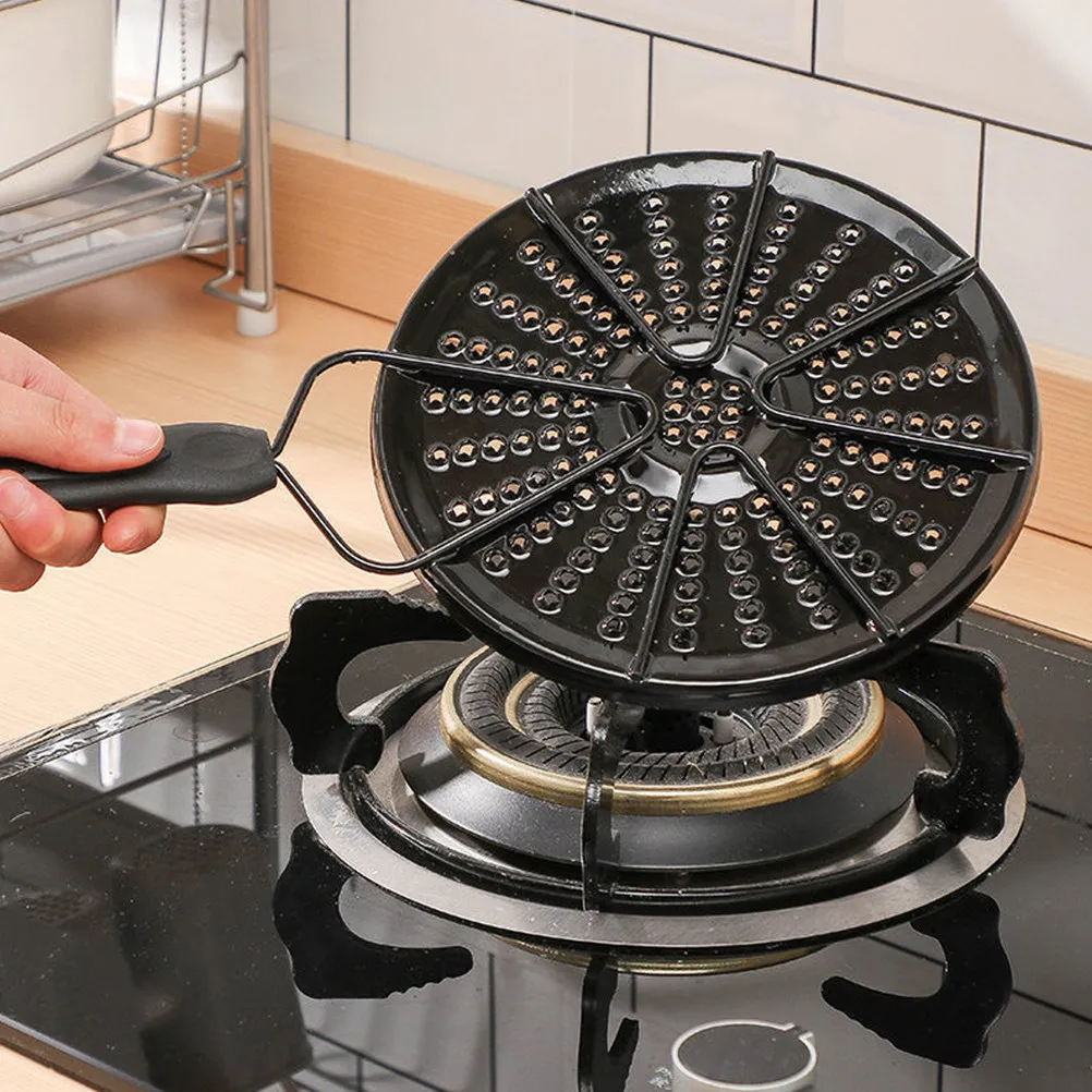 Enamel Heat Diffuser Plate Fast Heating Plate for Porridge Hot Food Cooking Residual Heat Retention Flame Reducer Cookware