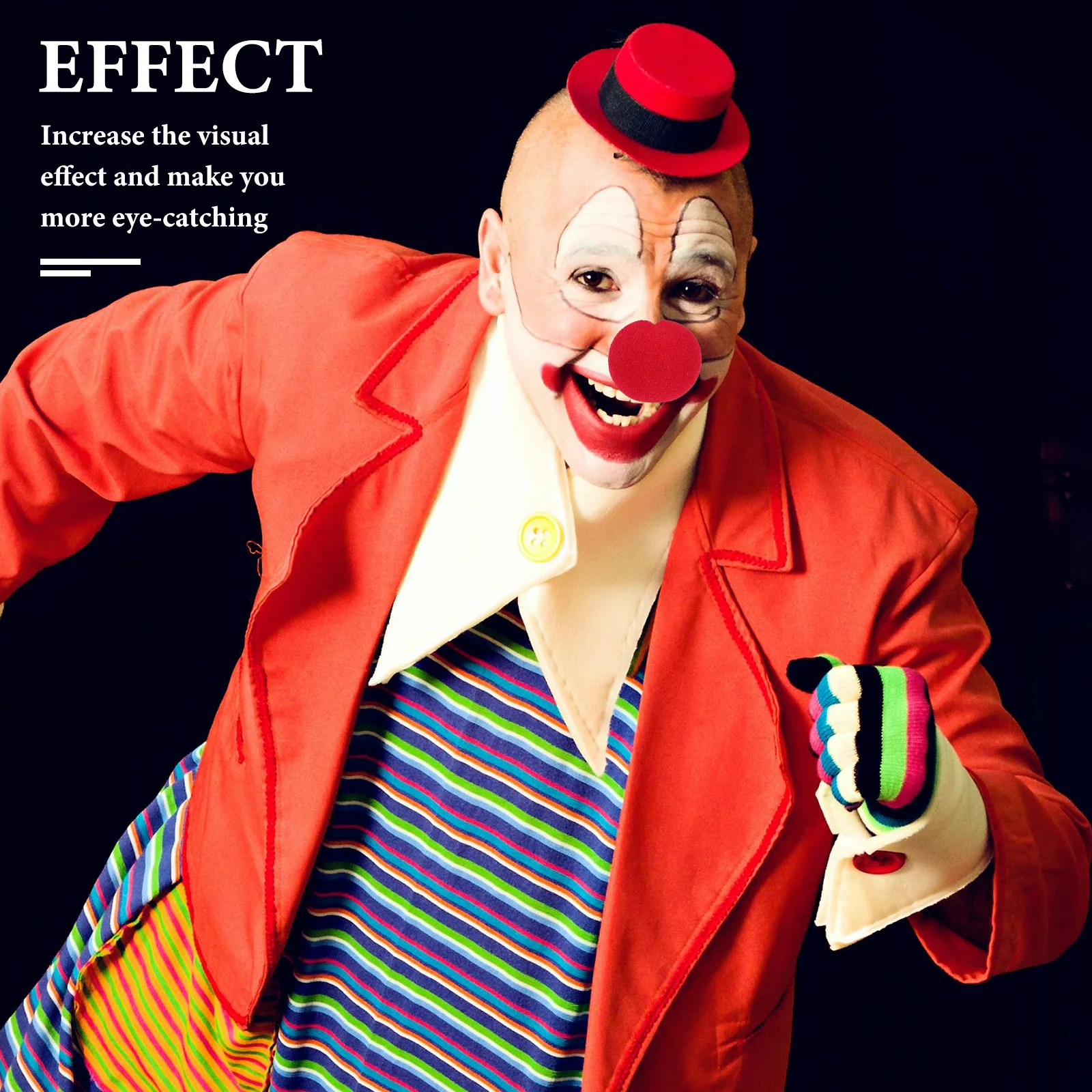 

40 pcs Sponge Clown Nose Soft Foam Red Ball For Halloween Carnival Party Cosplay Decor Props Novelty Joke Prank Supplies