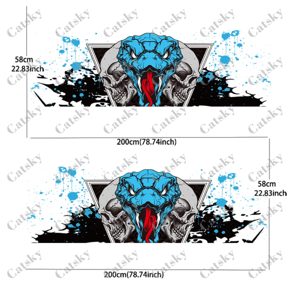 Snake decal with forked tongue, suitable for cars and trucks, durable, fade-resistant, easy to install and remove - Enhance the