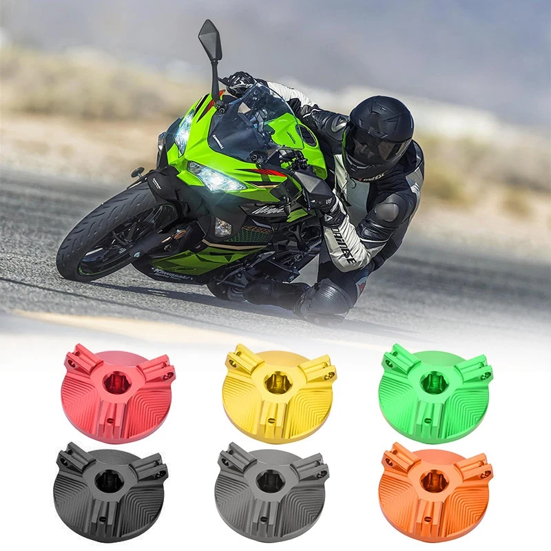 Motorcycle Engine Fuel Filter Oil Tank Cover Cap For Yamaha Kawasaki Ninja 250 300 400 650 1000