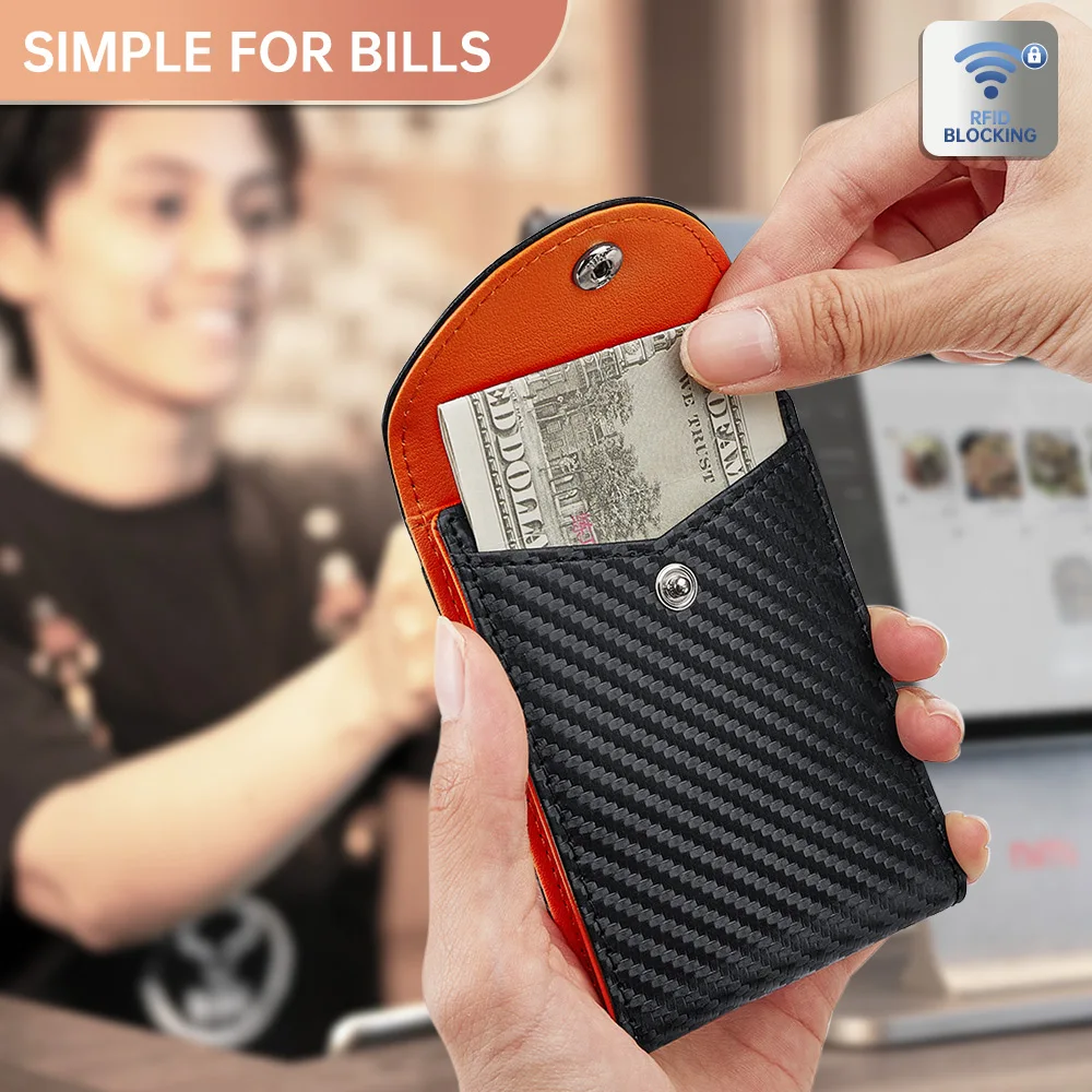 

High-quality card bag for men business minimalist style men's card holder bank card Credit card Pocket change short purse