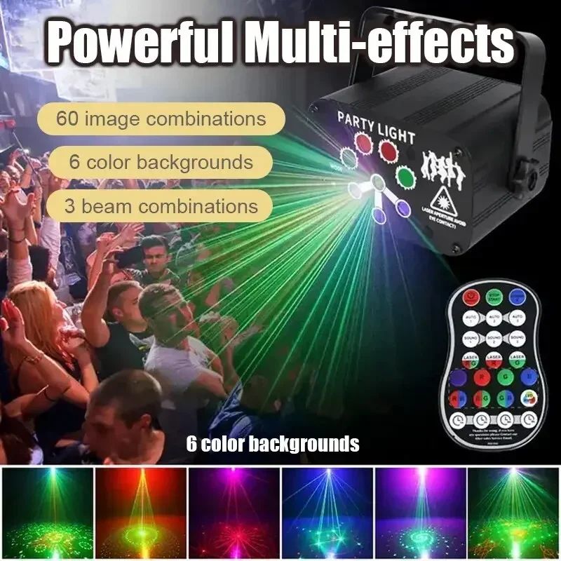 Professional DJ LED Lights for Alien Stage - Sound Activated Disco Lights with Remote, RGB LED Show for Audience