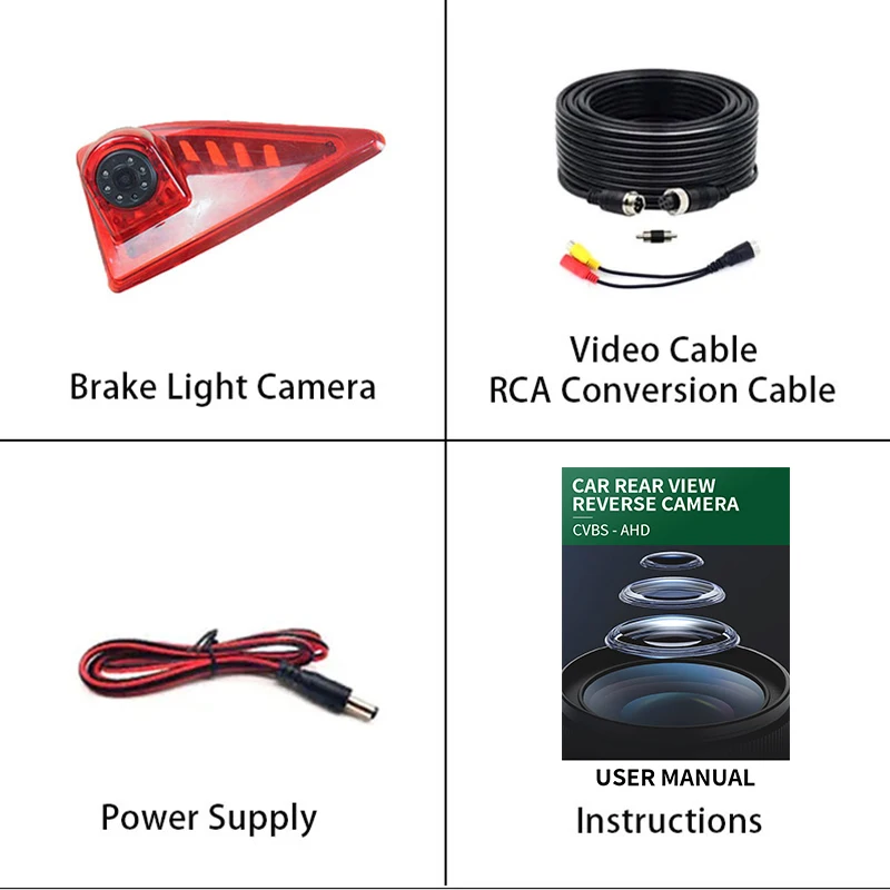 AHD Car Brake Light Rear View Reverse Camera For Nissan NV400 Renault Master 3 Opel Movano Waterproof Backup Camera
