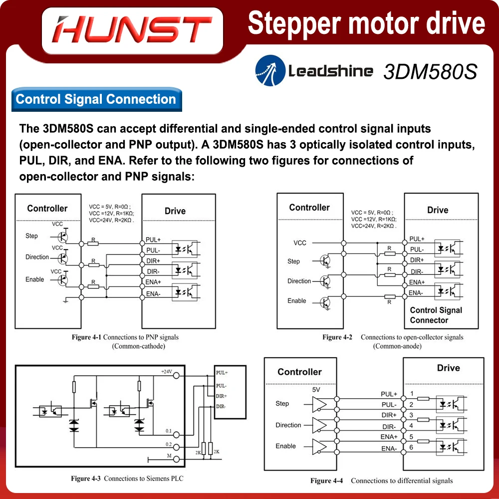 Imagem -04 - Leadshine Stepper Driver para Máquina de Gravura Cnc Phase Stepping Motor 3dm580s Nema 23 34 57 86