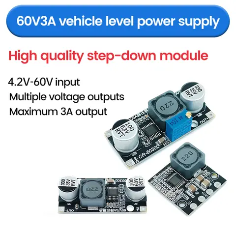 LM2596 DC-DC Adjustable Step Down Power Supply Module 3A 60V to 2-34V 3.3V 5V 12V 24V Automotive Buck Board Converter Regulator