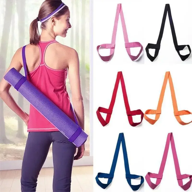 Yoga Mat Carry Belt Strap Adjustable Shoulder Strap for Yoga Mat Sling Pilates Sport Band Exercise Fitness Mat Elastic Yoga Belt