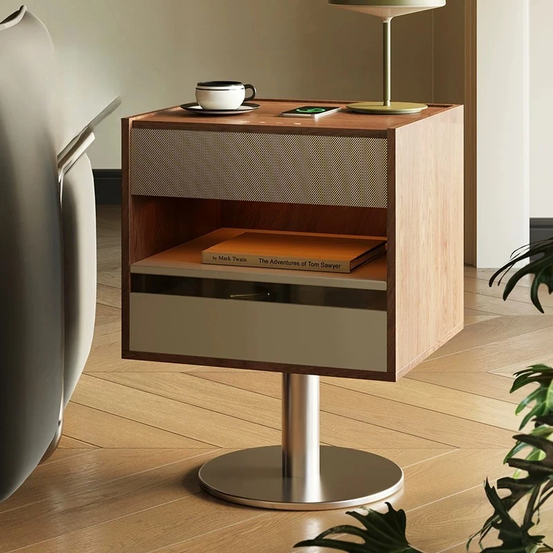 Station Bluetooth Nightstands Cupboards Italian Vintage Choice Bedside Tables Designer Charging Nachttisch Furniture Bedroom