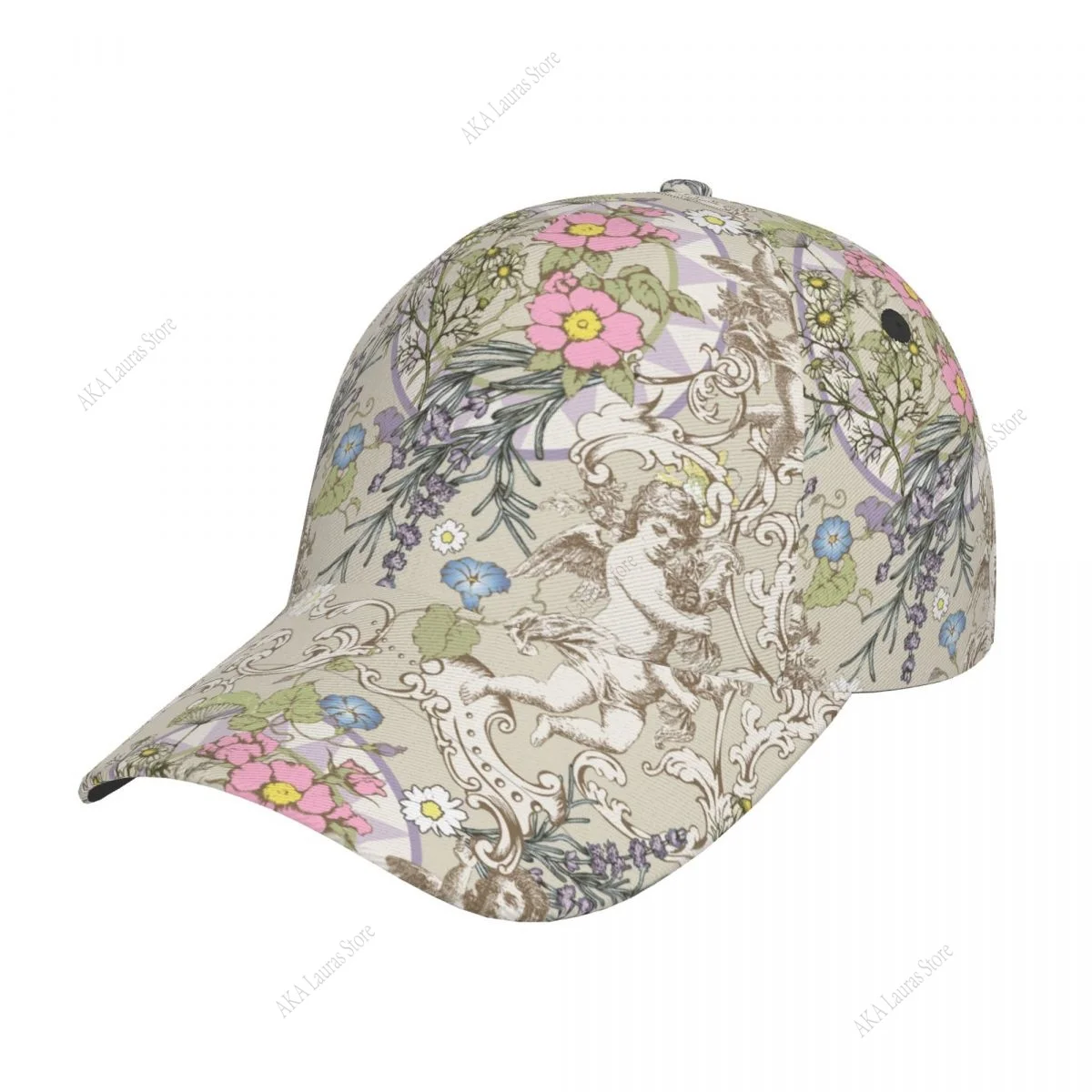 

Angels And Flowers Baseball Cap Hat for Men Women Hip Hop Hats Trucker capUnisex