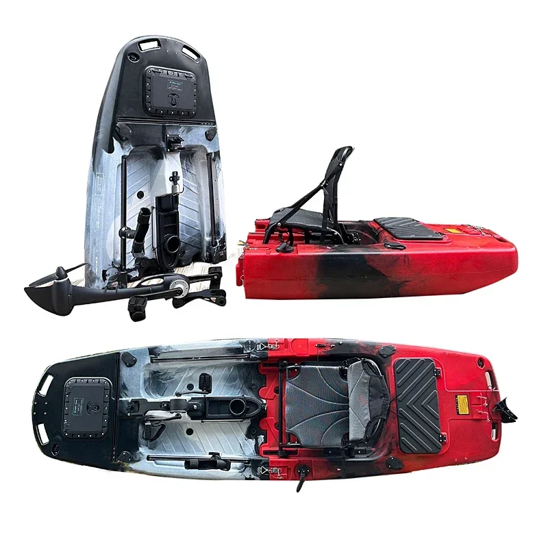 2-Person Double Pedal Sit-On-Top Kayak Modular Hard Plastic Fishing Kayak with Pedal Drive System for Ocean Waters