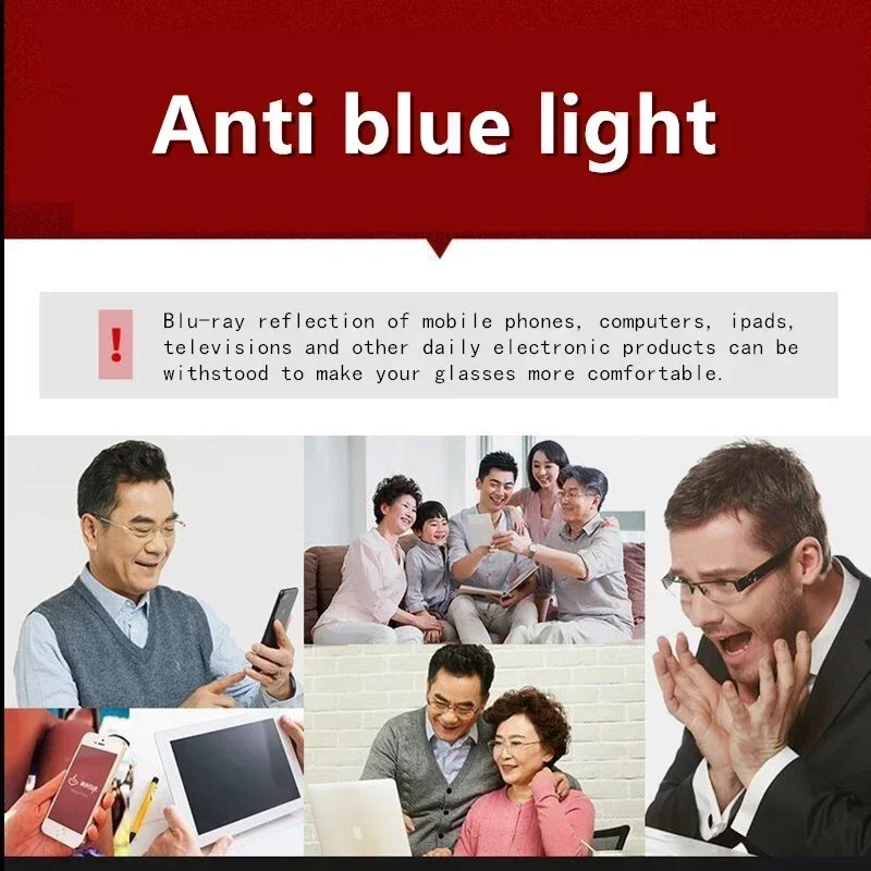 Progressive Multifokale Photochrome Lesebrille Anti-blau Licht Weit Anblick Gläser Männer Halb Rahmen Business Presbyopie Brille – Detail 11