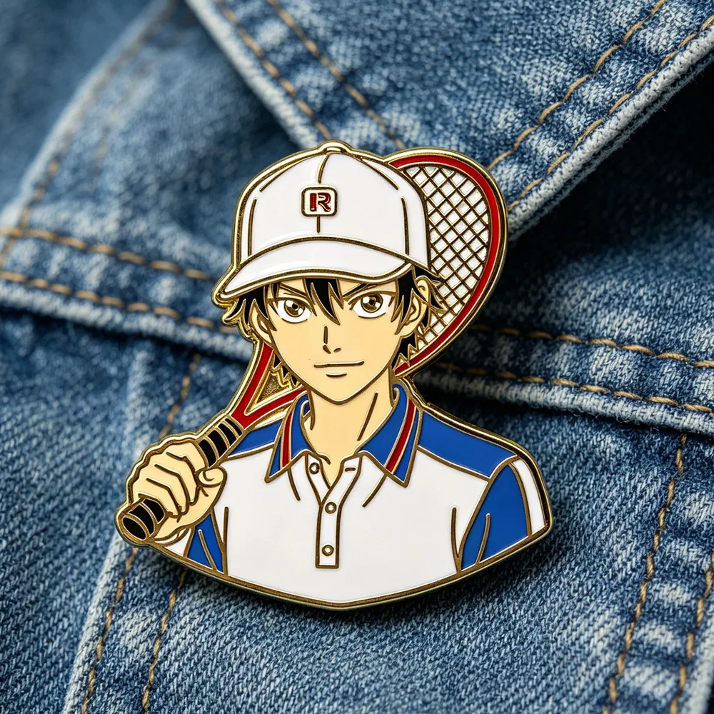Echizen Ryoma Pins Pendant Anime The Prince of Tennis Badges Manga Brooches for Backpack Bag Clothing Lapel ACG Cosplay Toy Gift