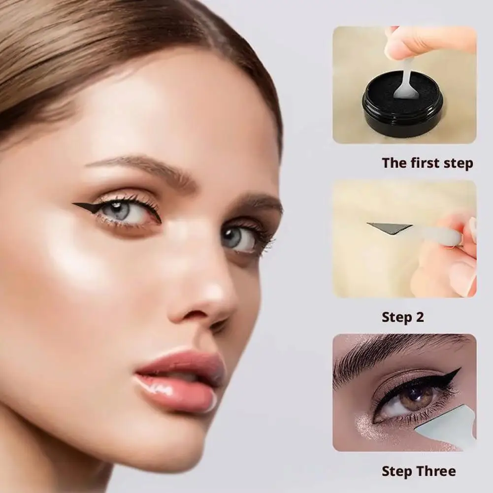 Wimperstempelset Eyeliner Tool Schoonheidsmake-upborstel Vleugelstijl tot gemakkelijk katje Nieuwe vrouwen ﻿   Oogmake-up Cosmetisch Groot X4y6