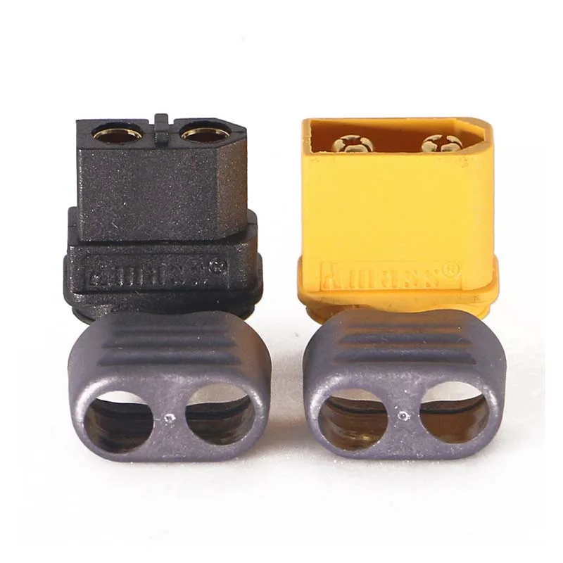 5PCS/5Pair XT60H with protective sheath, yellow and black model plug, T-plug interface connector, Amass genuine model accessory