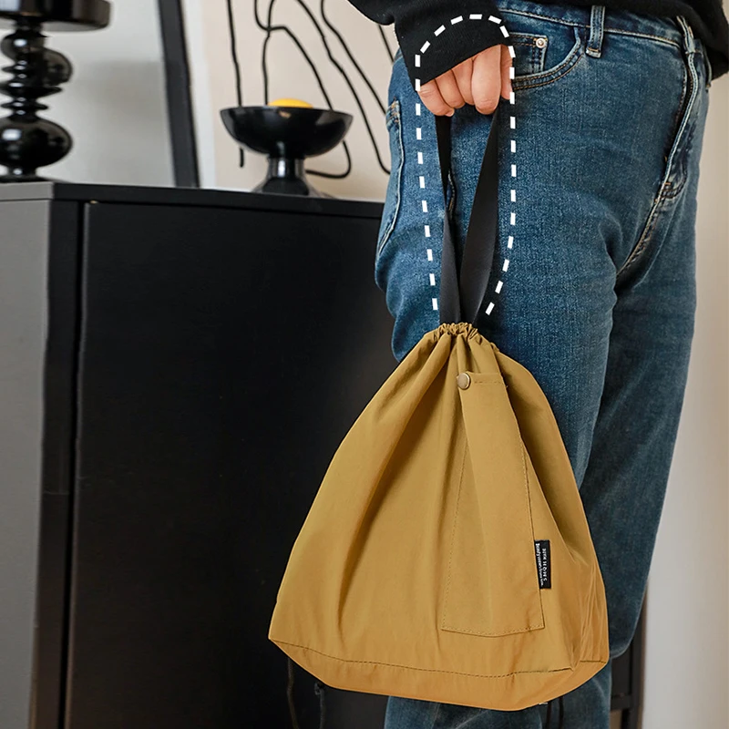 جديد اليابانية الكورية حقيبة الغداء القطن قماش كبير بلون الرباط المحمولة الحرارية معزول نزهة تخزين بينتو Box2027