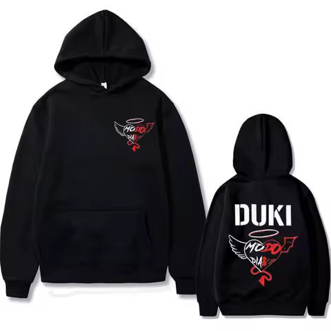 2025 New Rap Singer Duki Mododiabla Music Album Graphic Spring and Autumn Men's Fashion Casual Versatile Hoodie