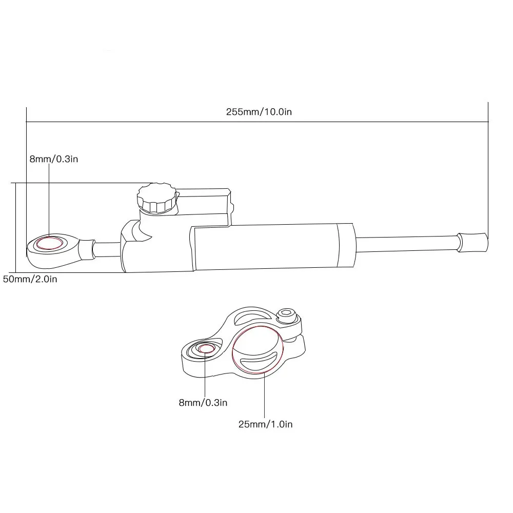 Kit de montage de support de contrôle de sécurité d'amortisseur de stabilisation de direction réglable de moto pour Yamaha MT09 MT-09 2013-2023 2021 2022