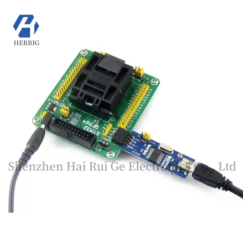 مقبس برمجة الثلج الصغير، مقبس الاختبار، مقبس الحرق، مقبس المحول، مقبس التحويل لـ STM32F، STM32L QFP64 #4