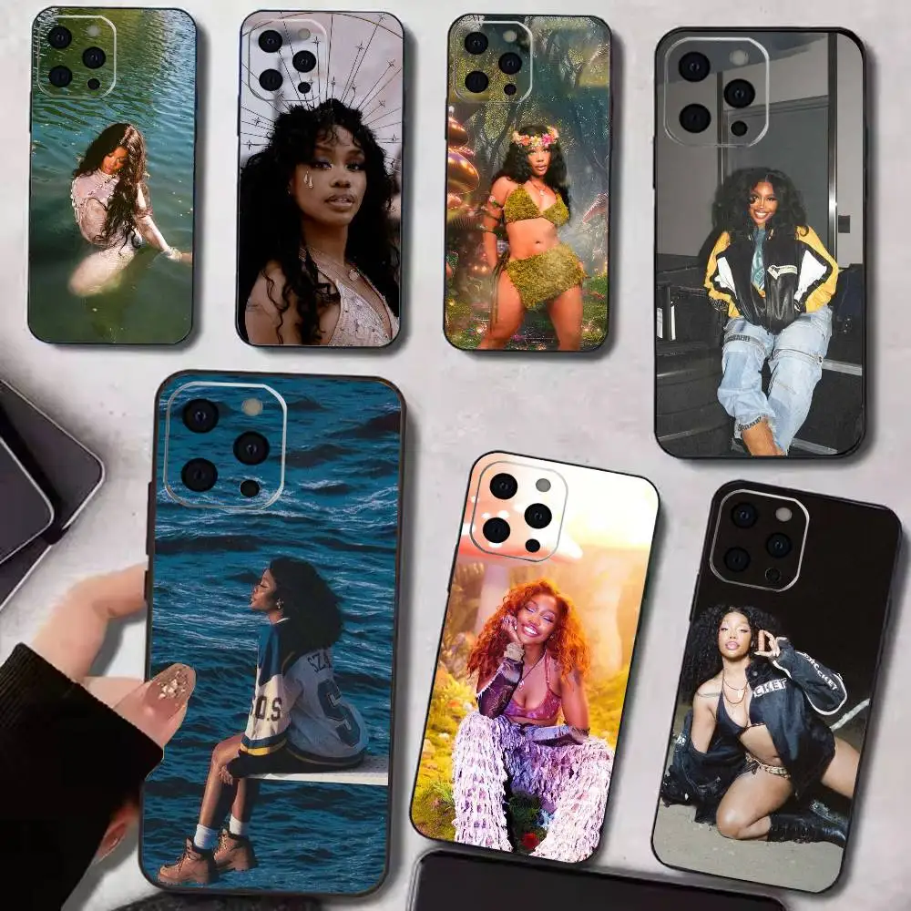 

Singer SZA Lana Phone Case For iPhone 17, 16,15,14,13,12,11 Plus,Pro Max, Others Soft Black Cover