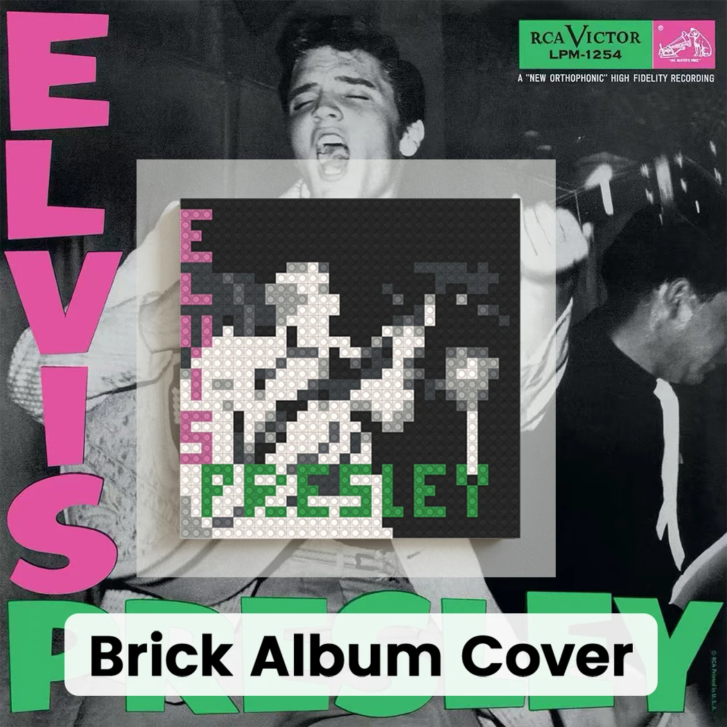 

Rock Singer E-Elvis Presley Painting Posters Wall Art Picture Album Cover Pixel Brick Art DIY Building Blocks Wall Art