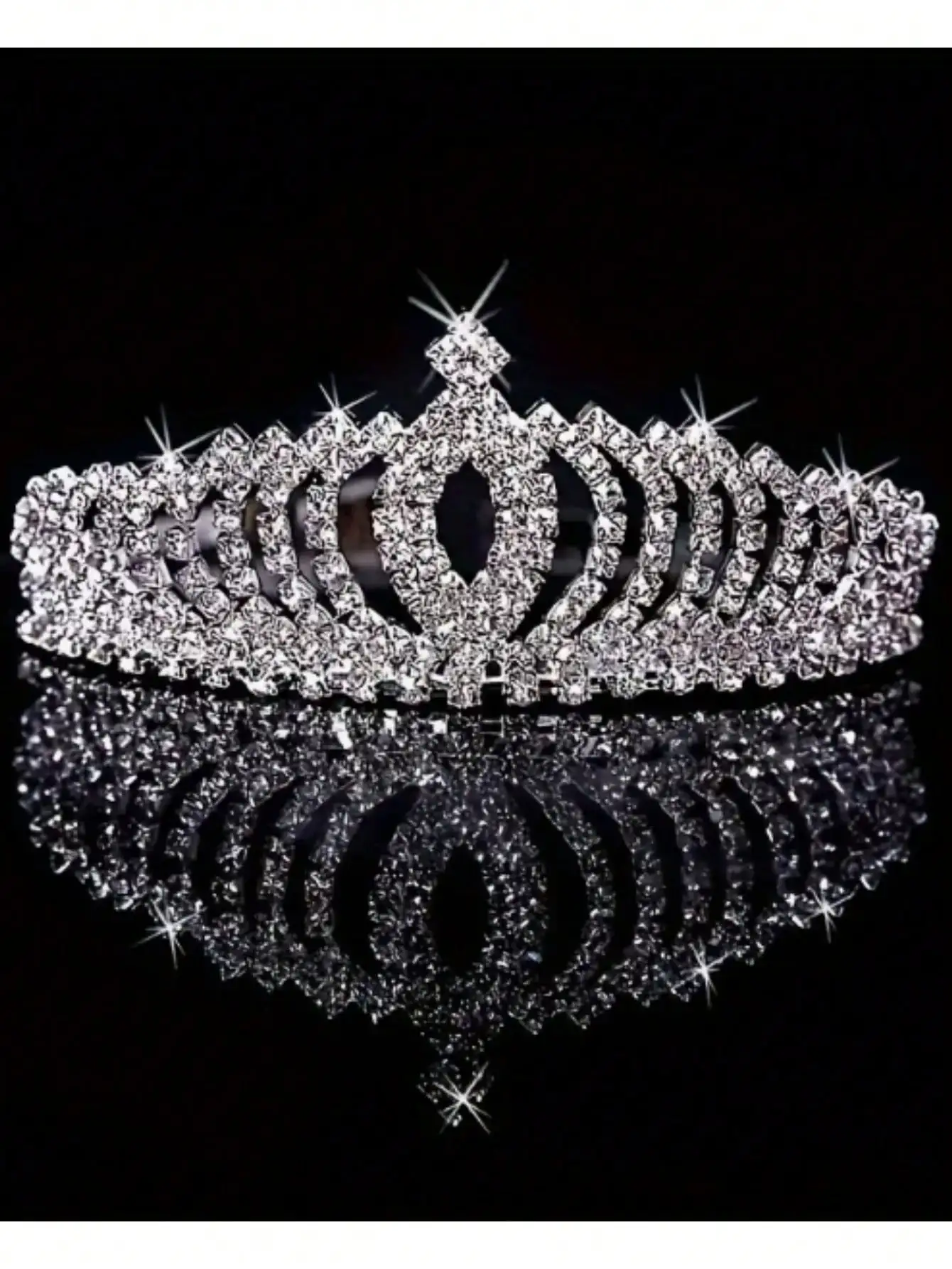 1pc Luxury Crystal Diamond Crown Tiara for Women Wedding Pageant Birthday Party