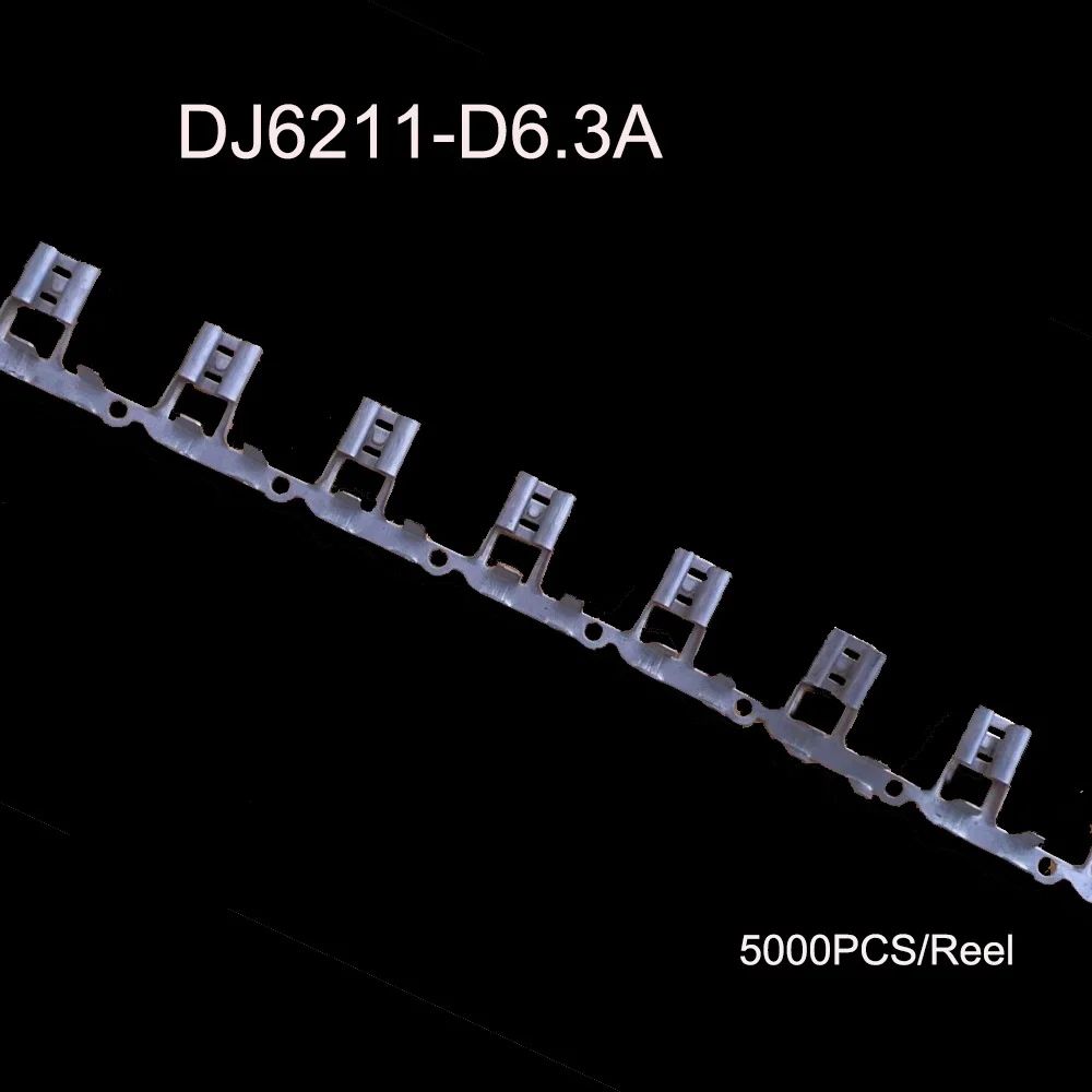 

5000PCS/reel DJ6211-D6.3A Female terminal connector Phosphor copper pin Waterproof harness terminal socket